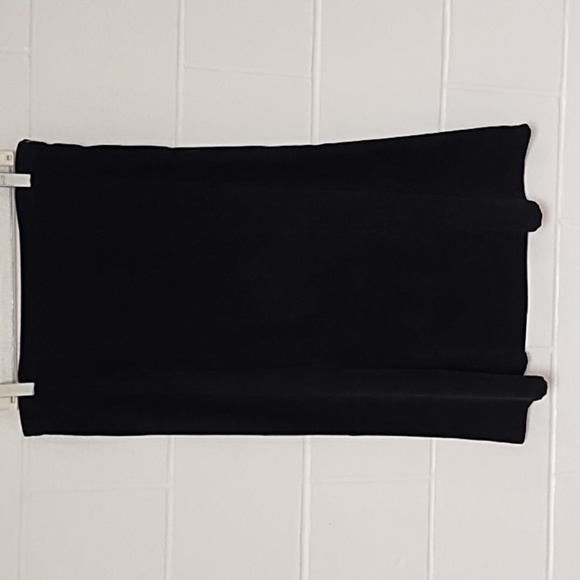 Notations Black Sueded Fabric A Line Midi Tulip Skirt Side Elastic Hidden Zip - Picture 1 of 9